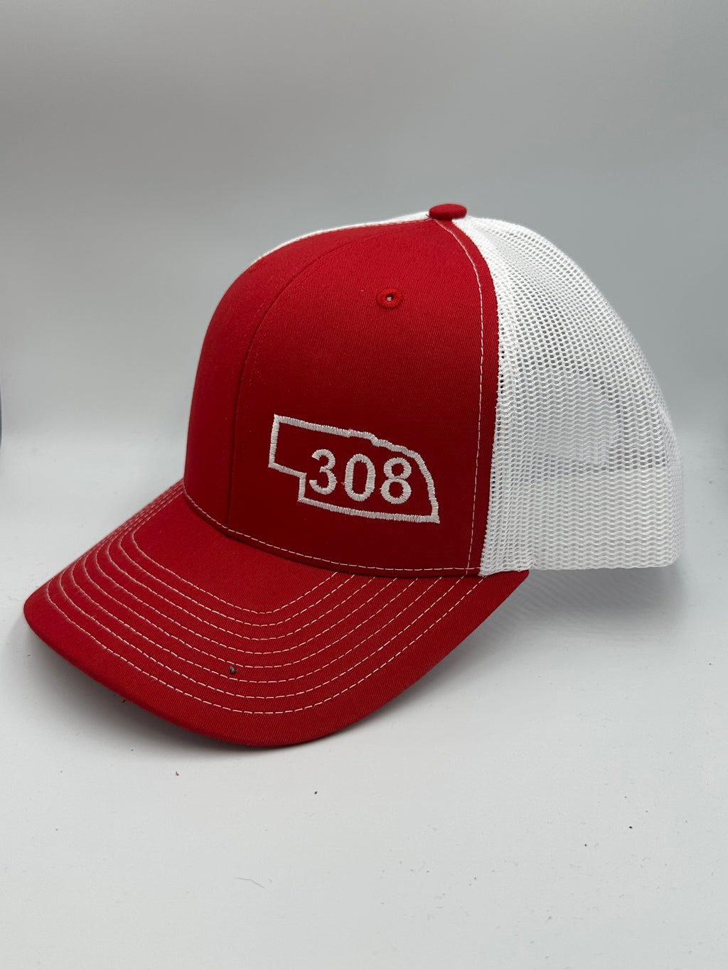Nebraska 308 Trucker Hat Red