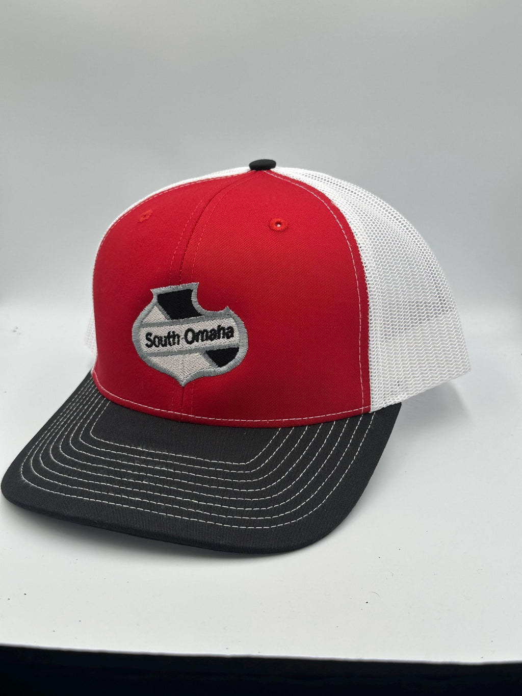 South Omaha Sheild Cap Red & Black