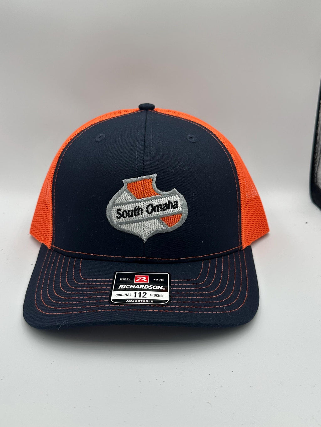 South Omaha Sheild Cap Navy & Orange