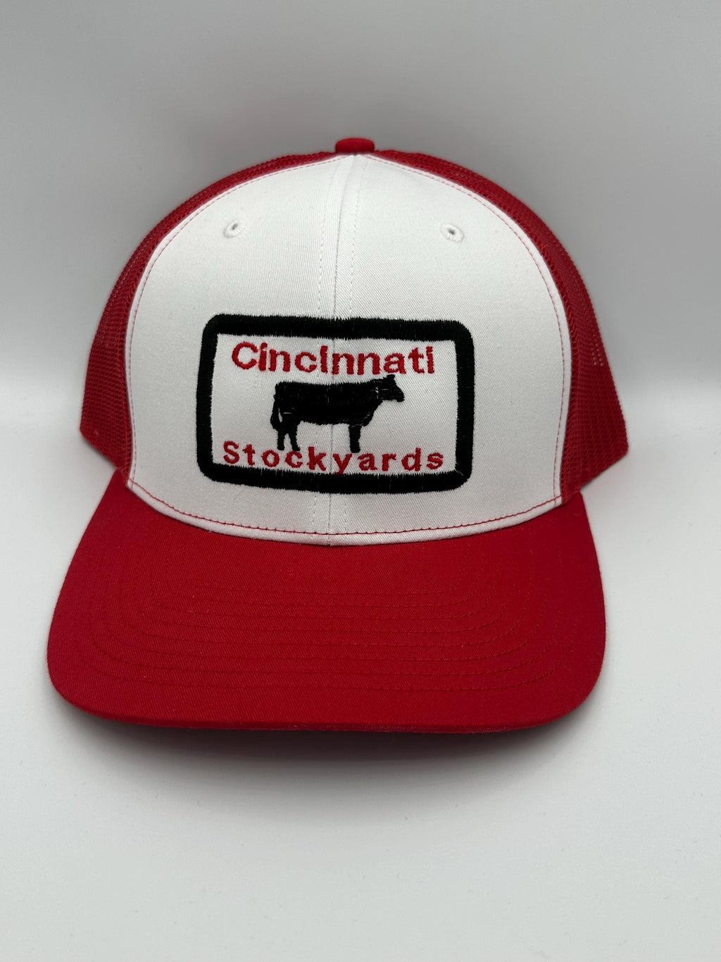 Cincinnati Stockyards Truckers Cap Red