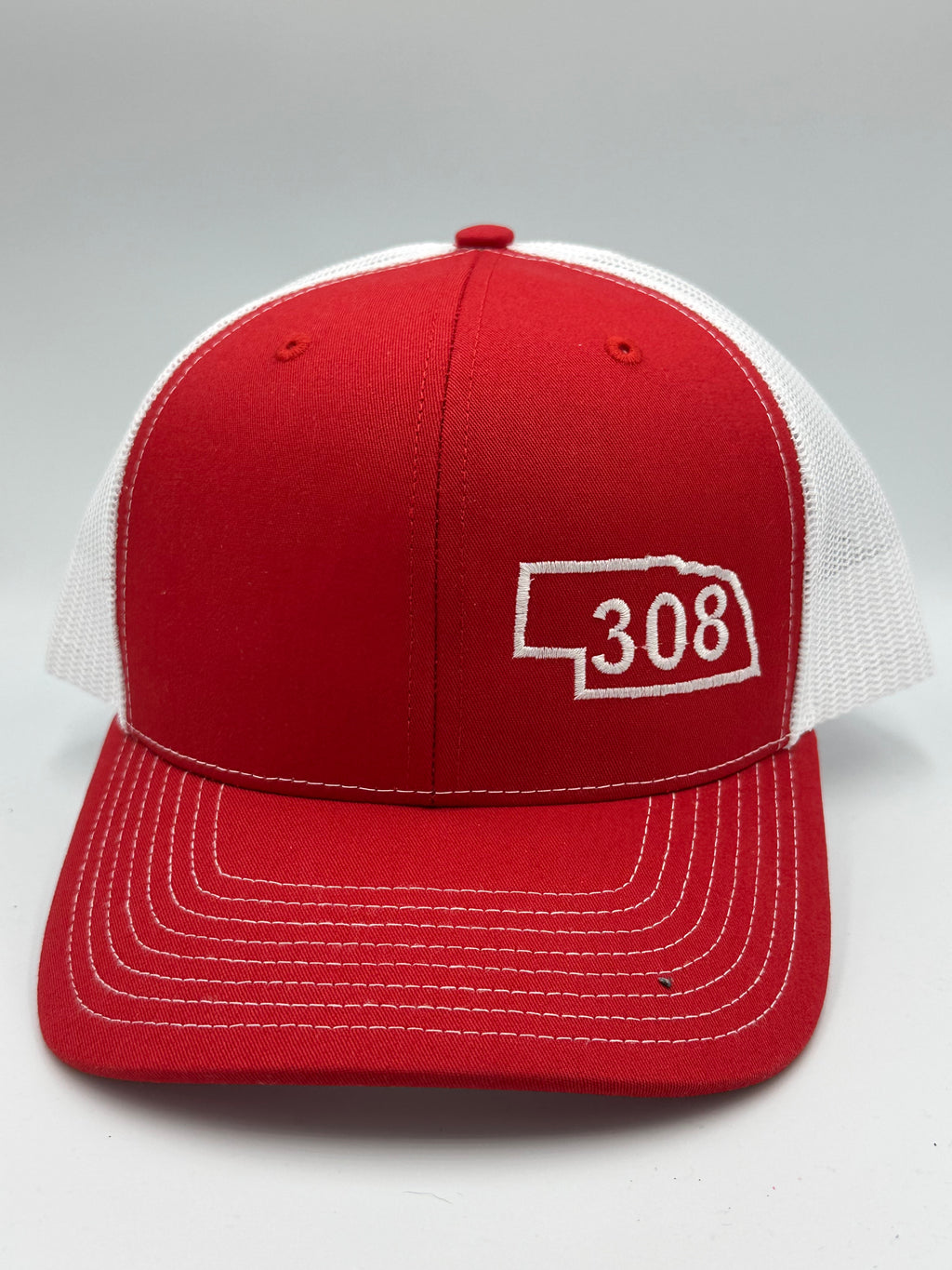 Nebraska 308 Trucker Hat Red