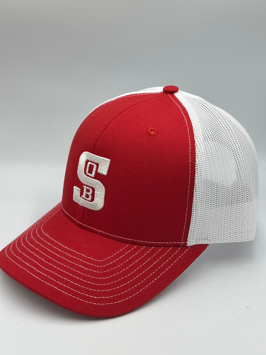 SOB Stacked Red & White Cap
