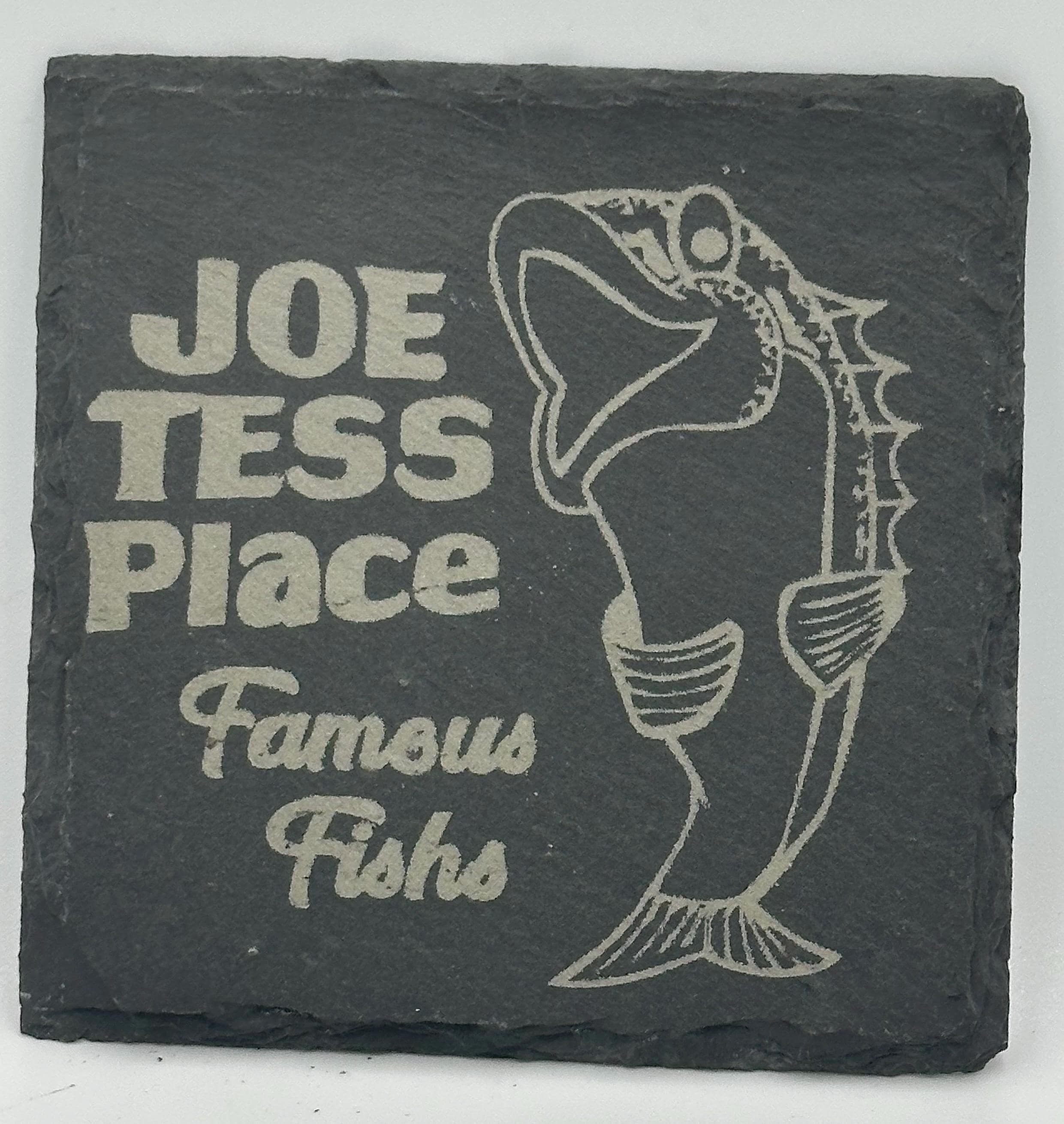 Joe Tess  Place  Square Slate Coaster