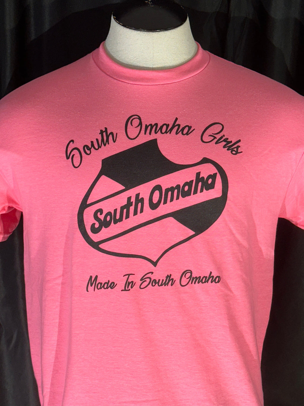 South Omaha Girls Shield Shirt Pink