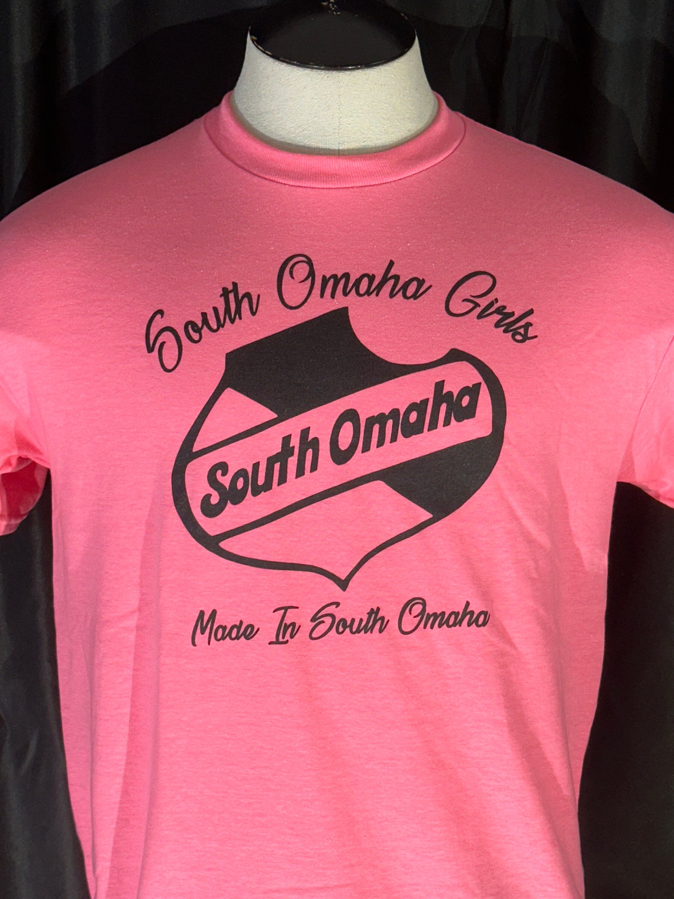 South Omaha Girls Shield Shirt Pink
