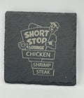Short Stop Square Slate Coaster