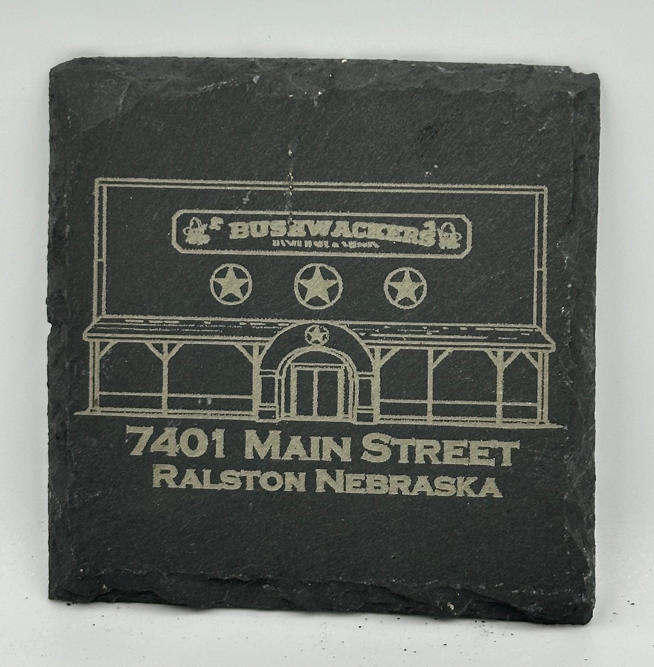 Bushwackers Slate Coaster