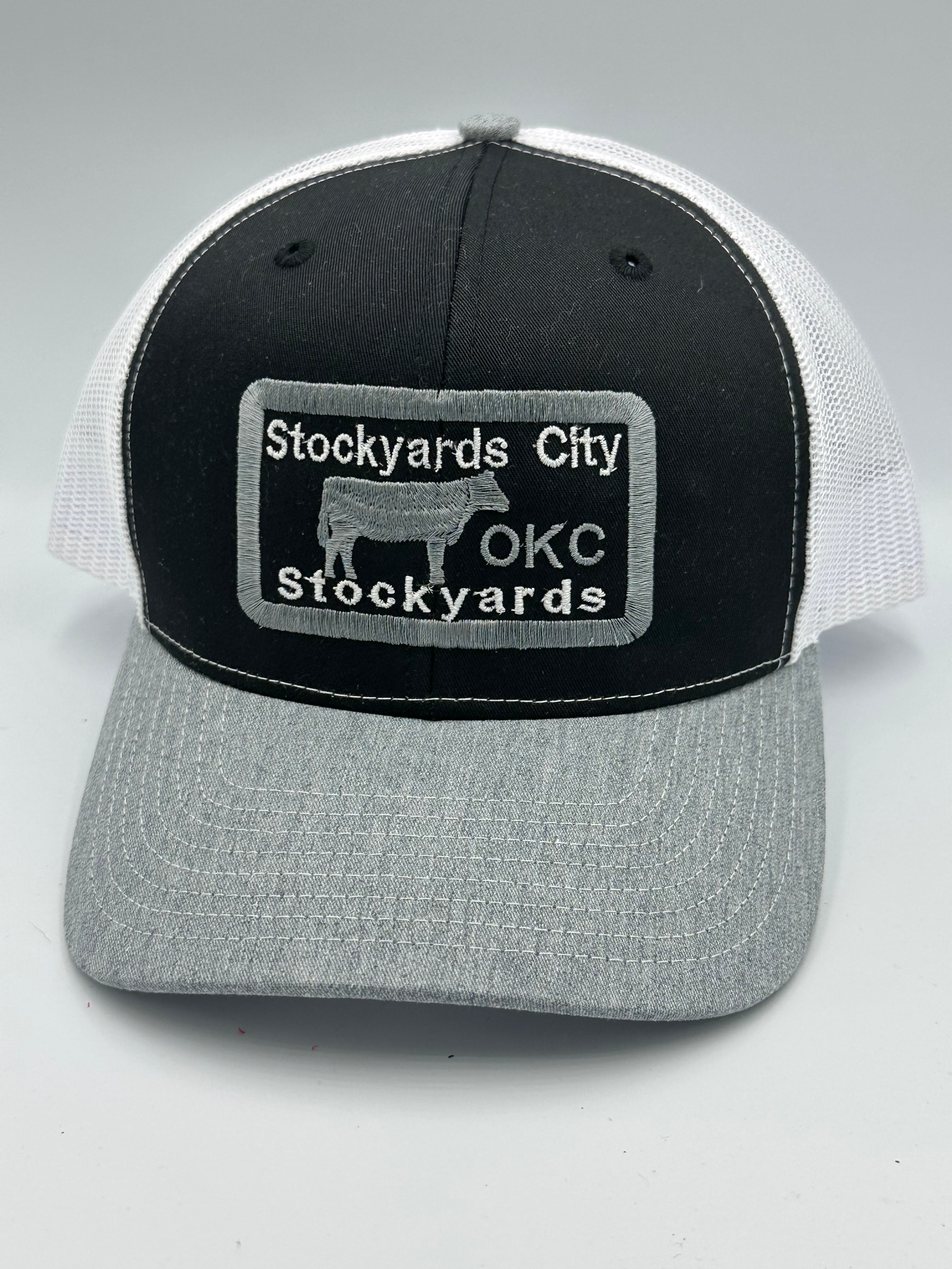 OKC  Stockyards Truckers Cap Black & Grey