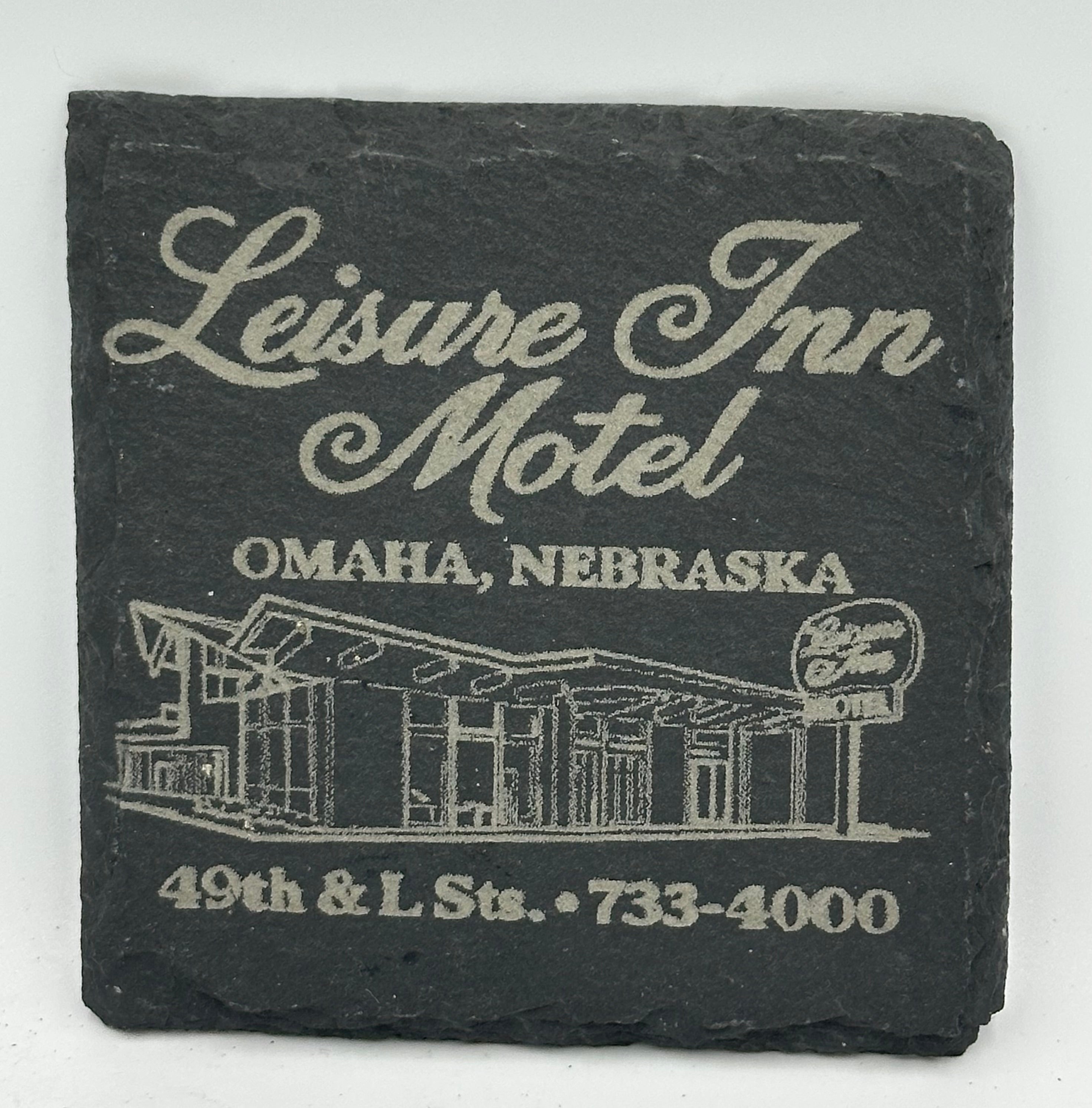 Leisure inn Motel Sign Coaster