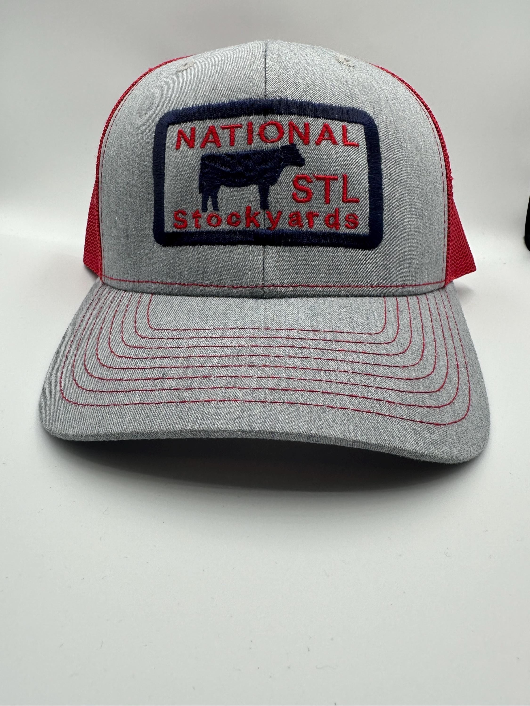 St. Louis National  Stockyards Truckers Cap Red