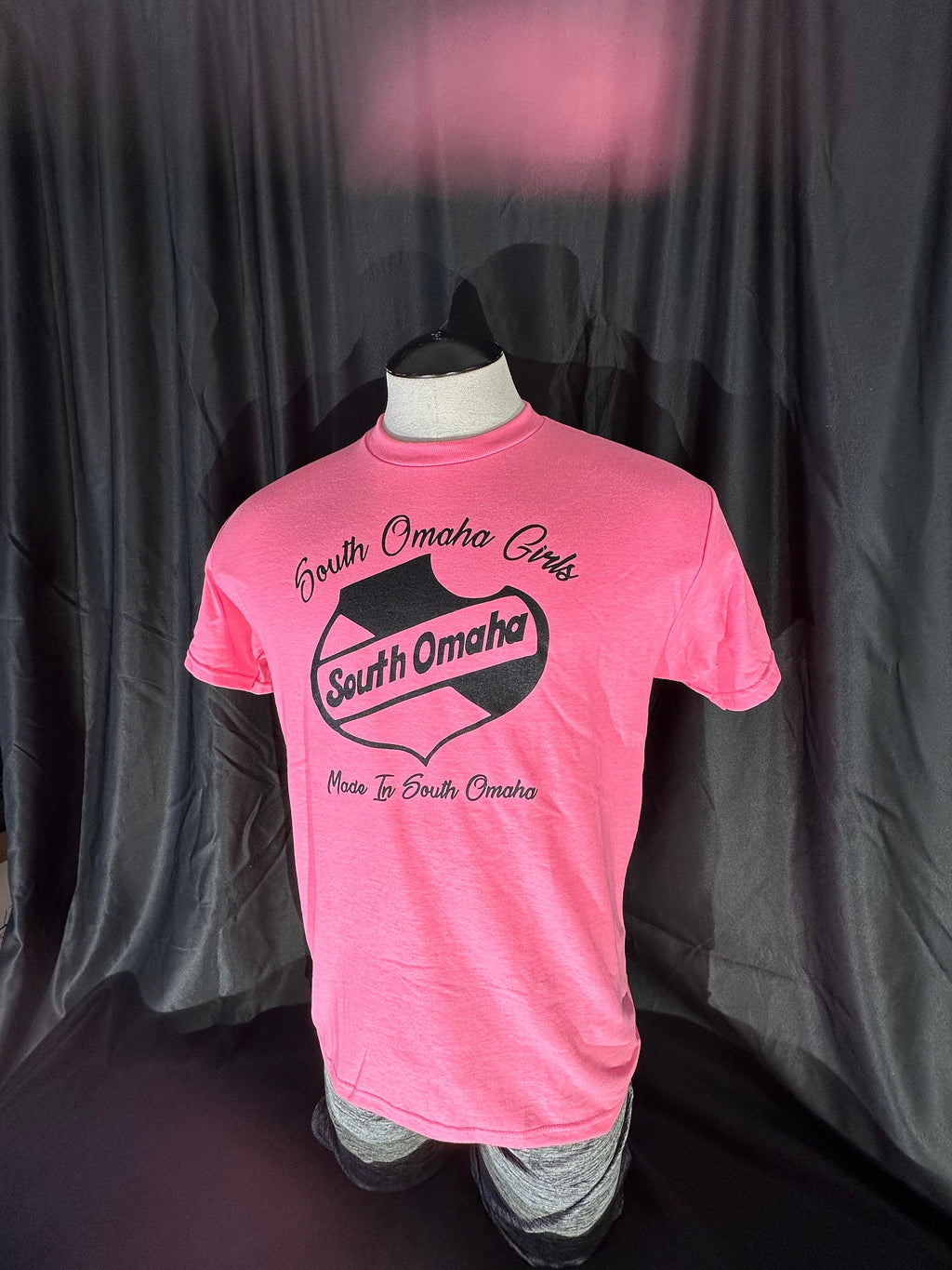 South Omaha Girls Shield Shirt Pink