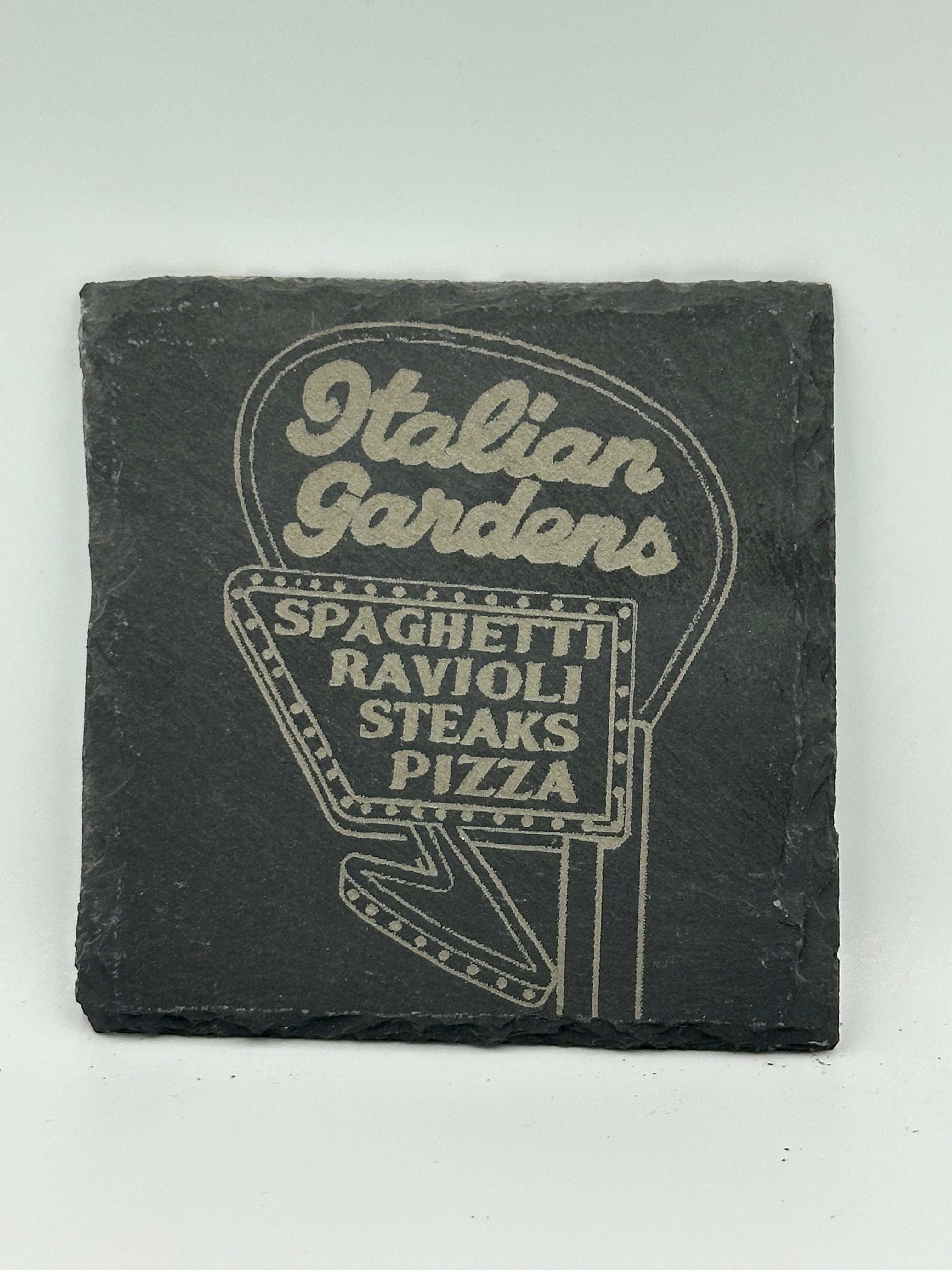 Italian Gardens Slate Coaster