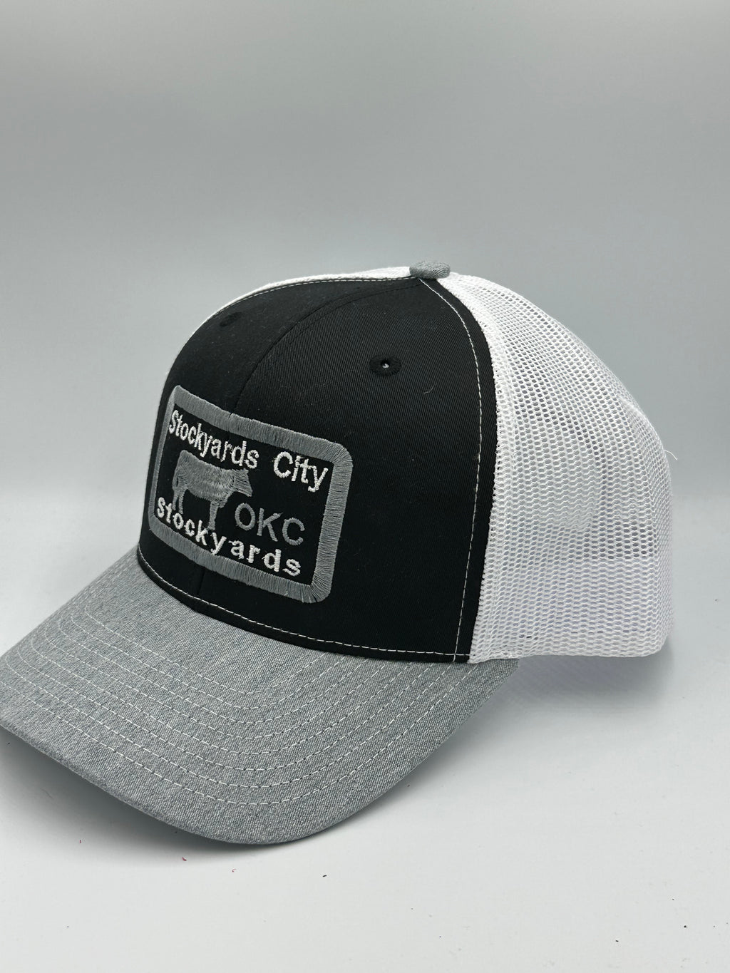 OKC  Stockyards Truckers Cap Black & Grey