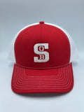 SOB Stacked Red & White Cap