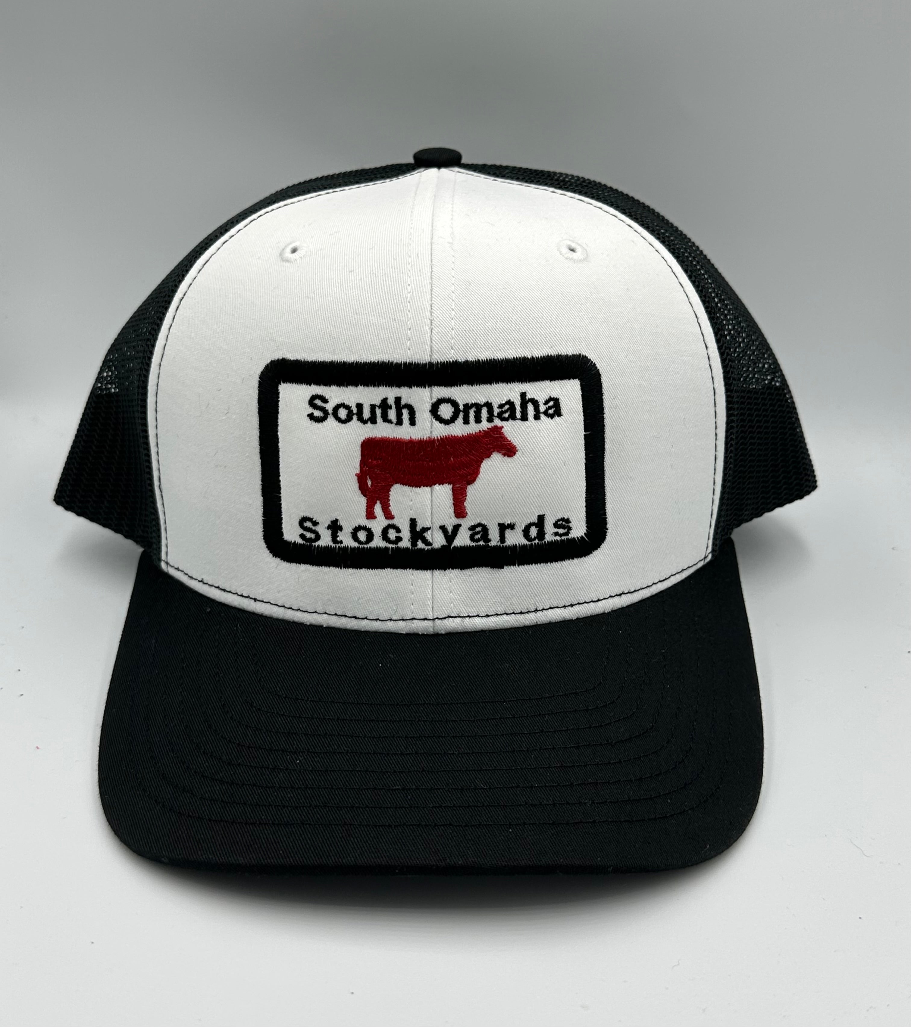 South Omaha Stockyards cap Black, White & Red