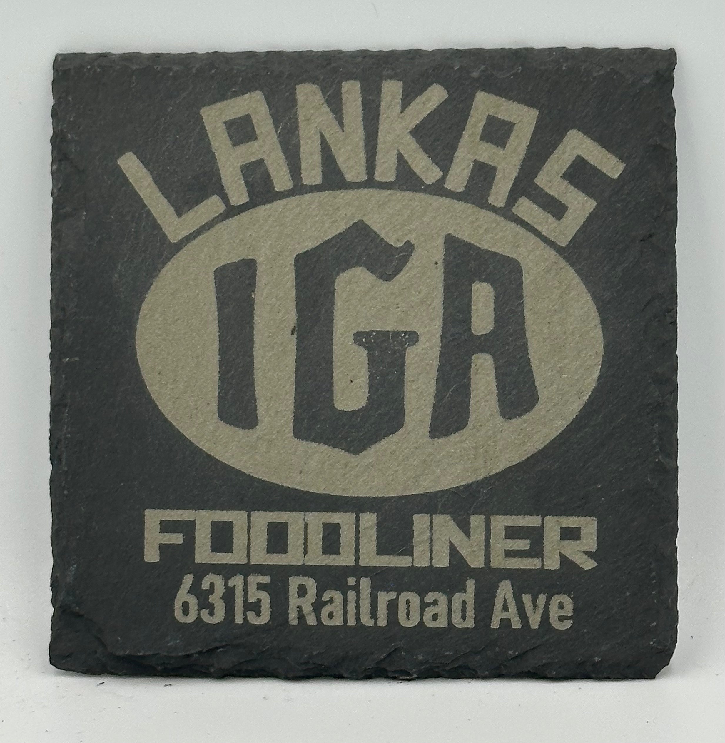 Lankas IGA Square Slate Coaster