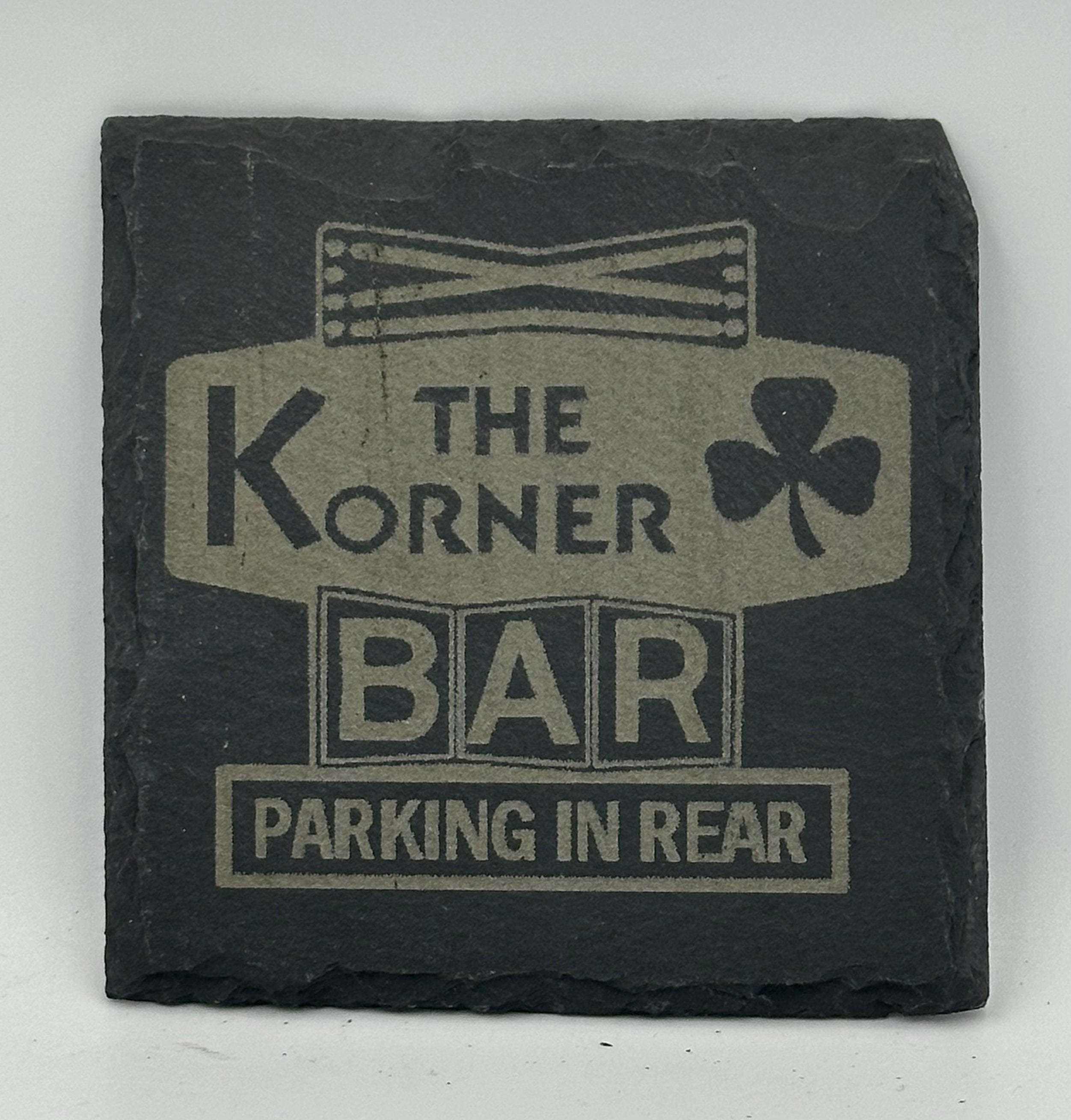 The Korner Bar Slate Coaster