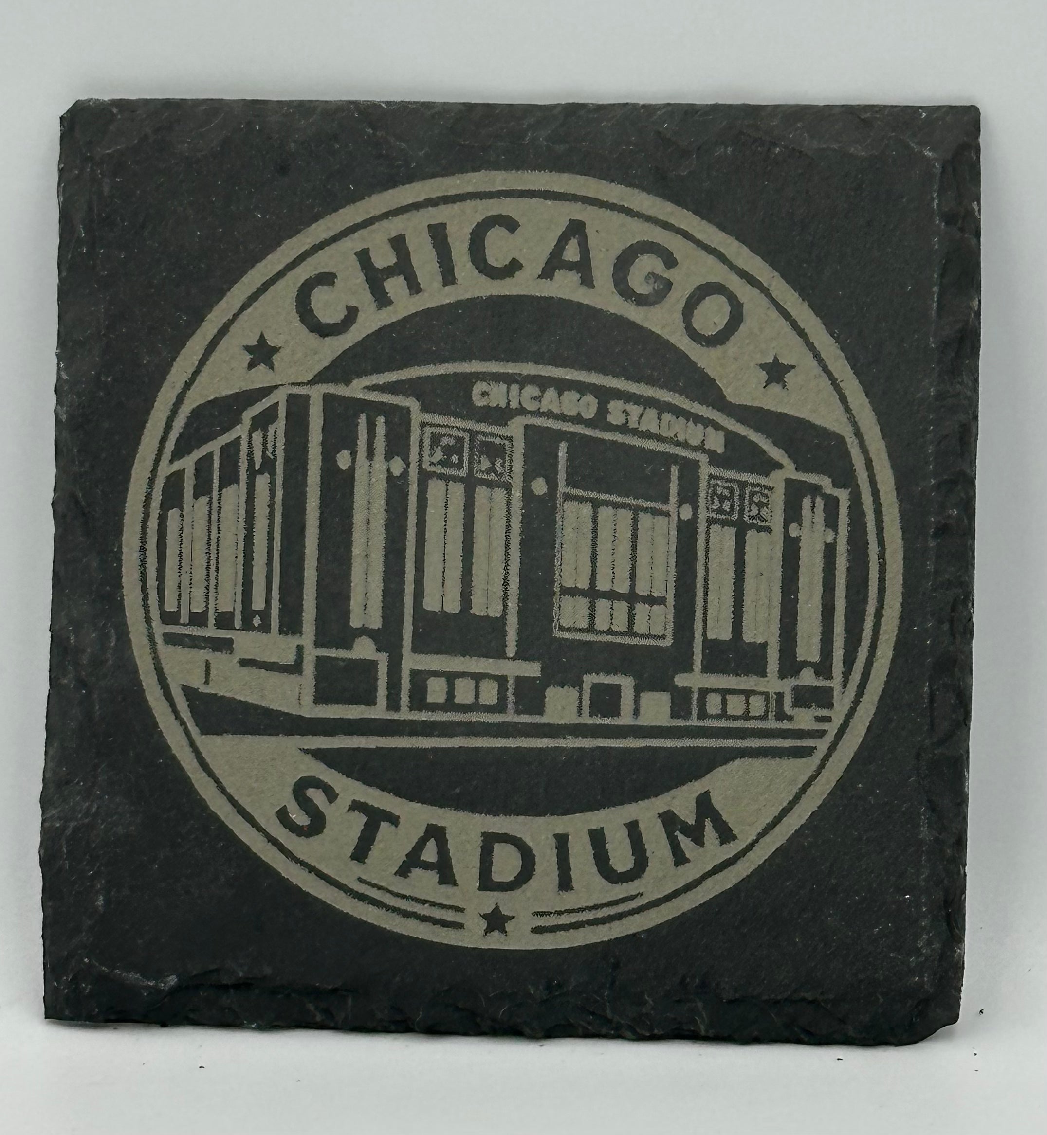 Chicago Stadium Slate Square Coaster