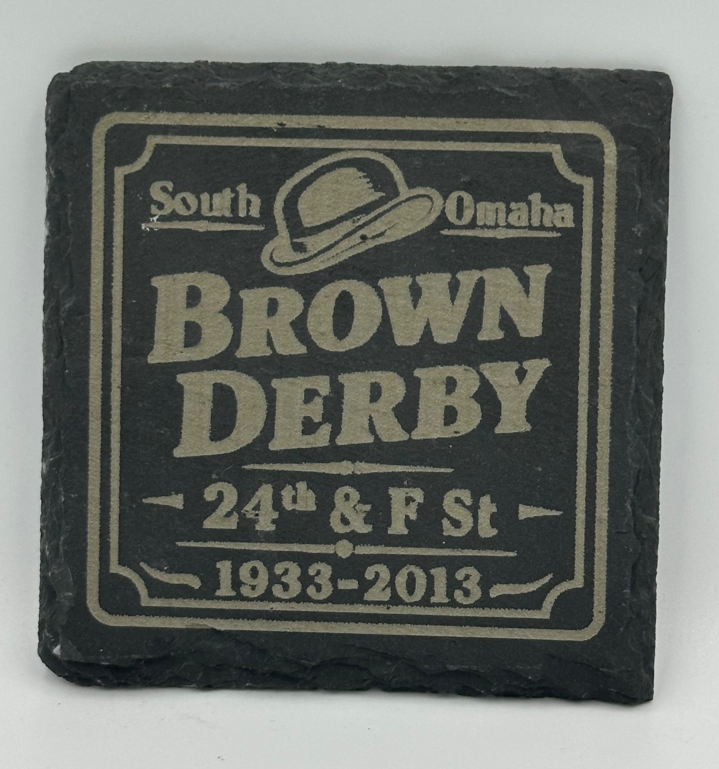 Brown Derby Slate Coaster