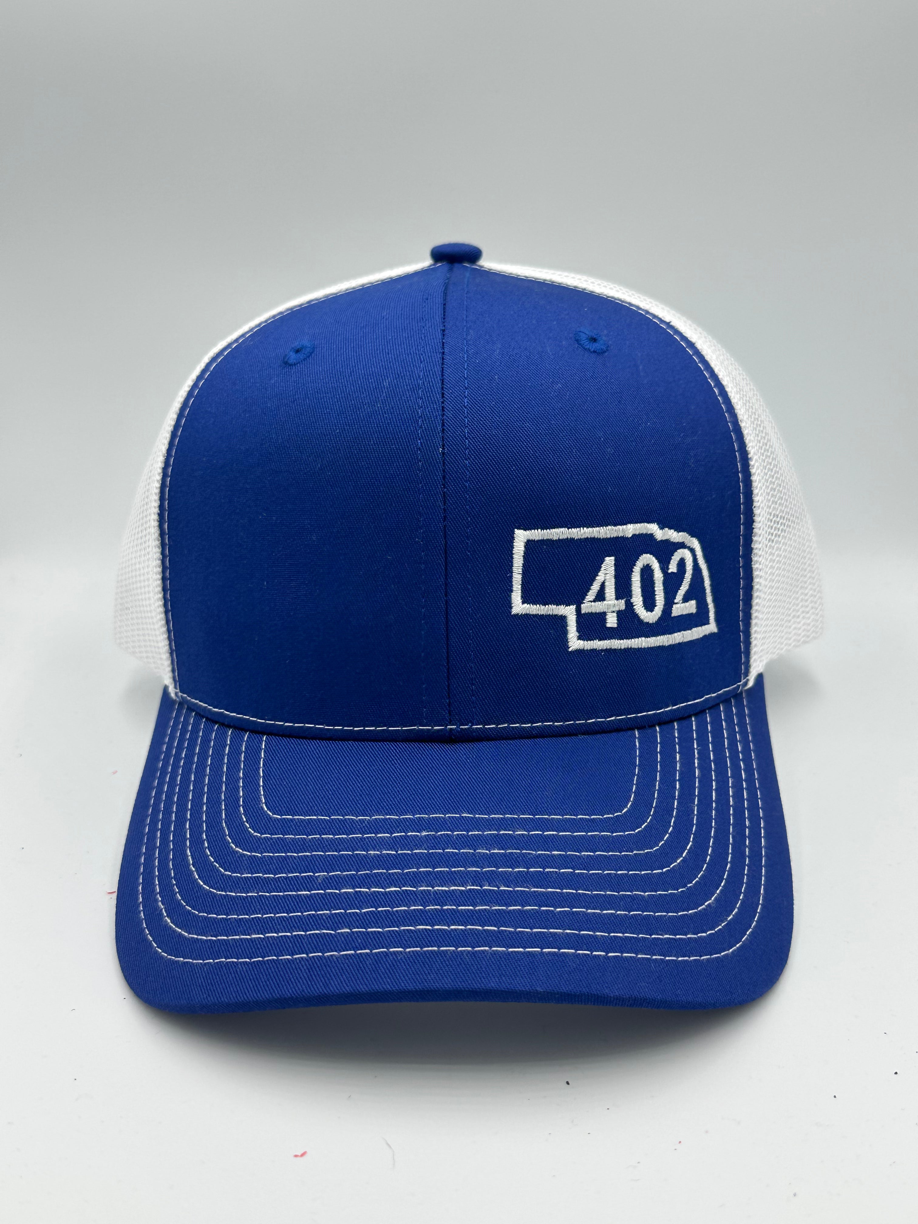 Nebraska 402 Trucker Hat Blue