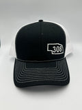 Nebraska 308 Trucker Hat Black