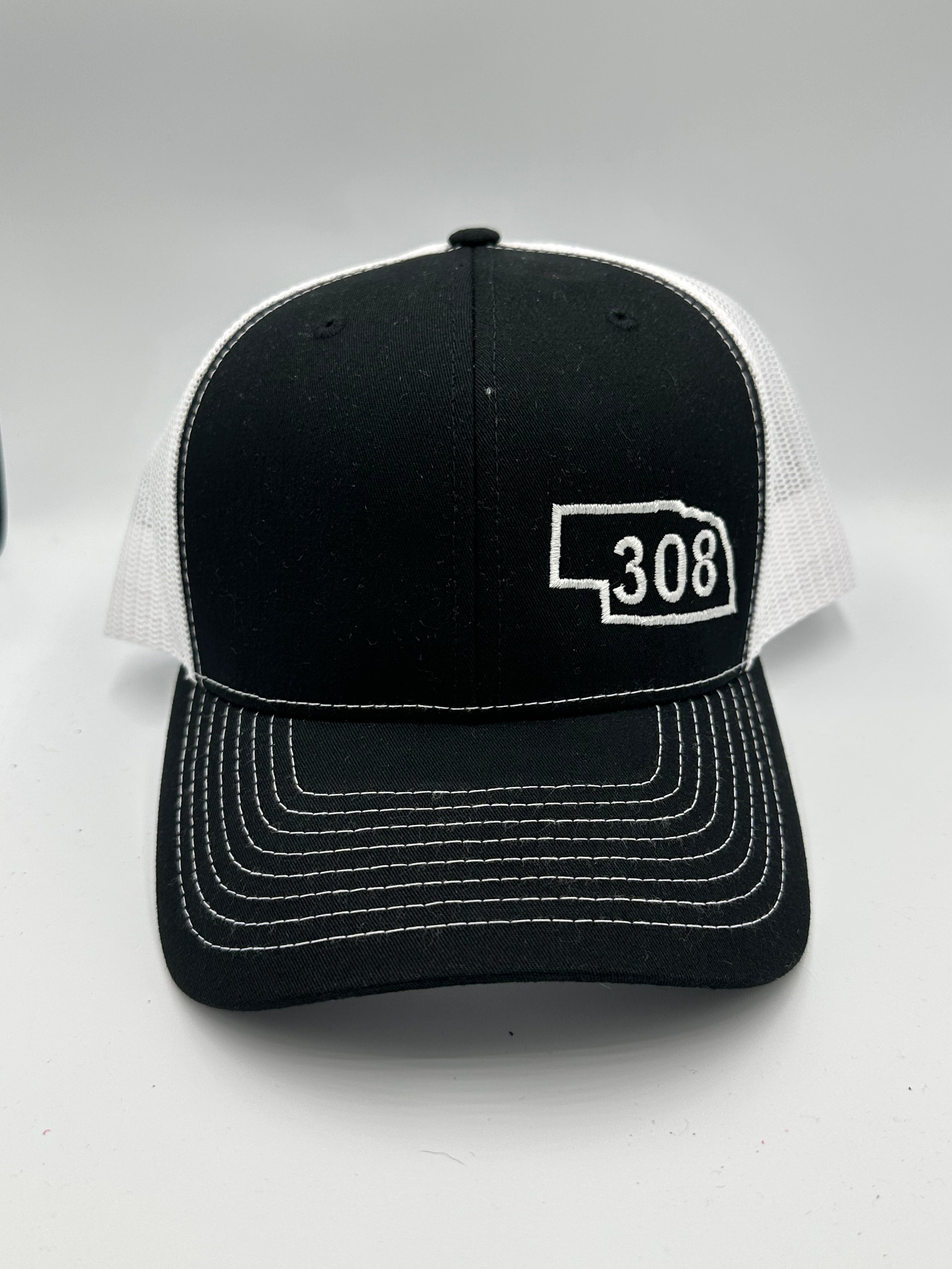 Nebraska 308 Trucker Hat Black