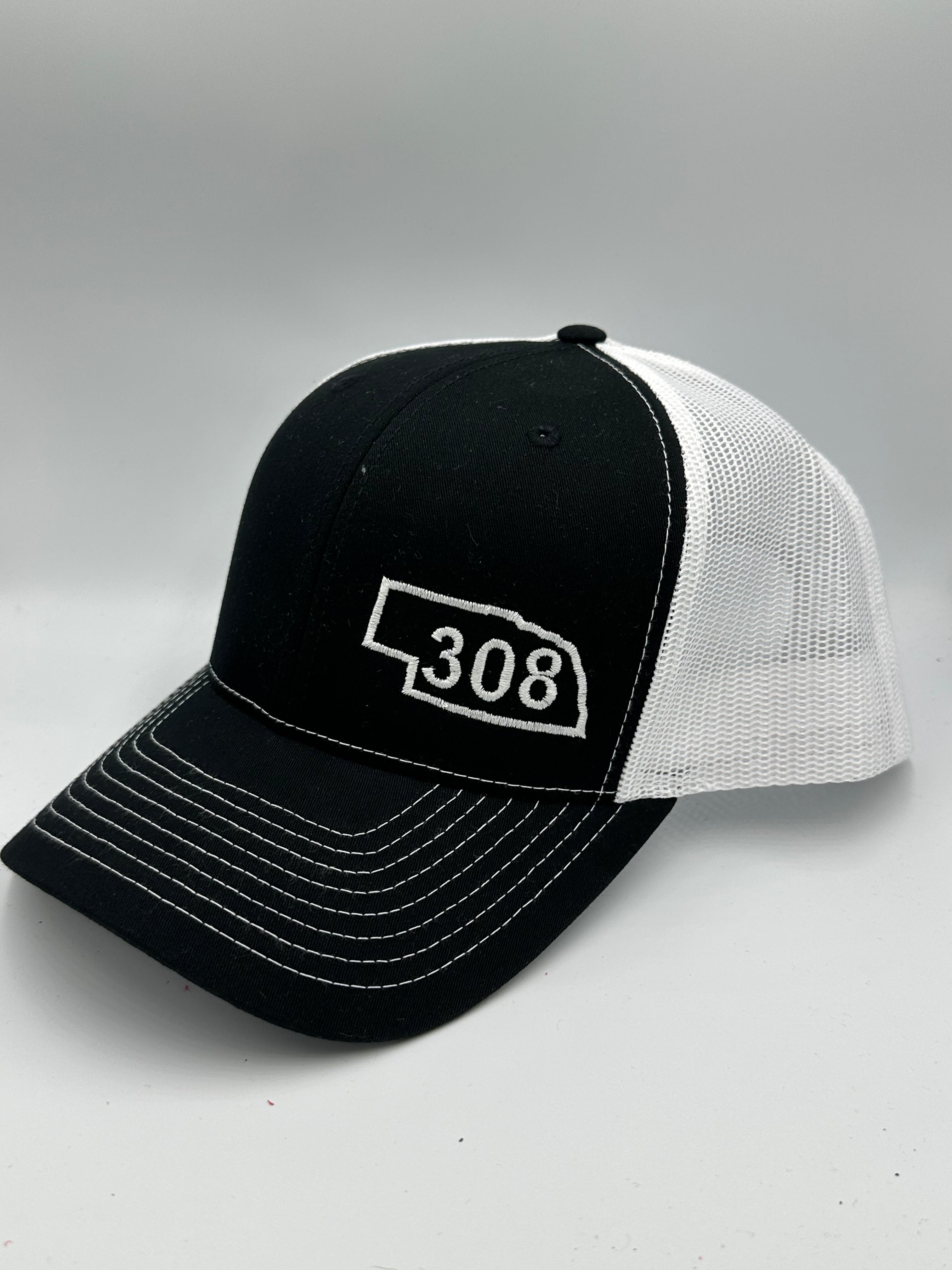 Nebraska 308 Trucker Hat Black