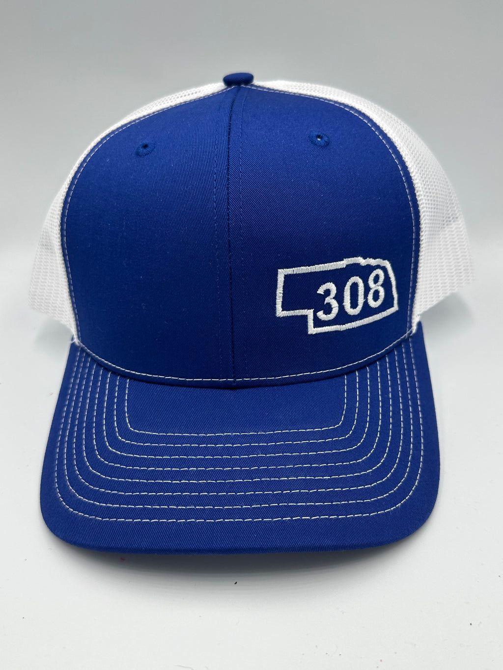Nebraska 308 Trucker Hat Blue