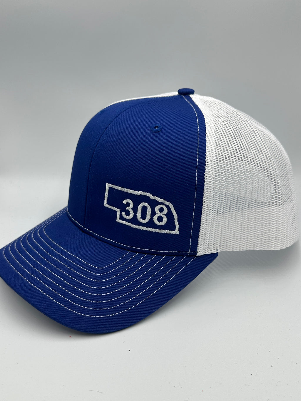 Nebraska 308 Trucker Hat Blue