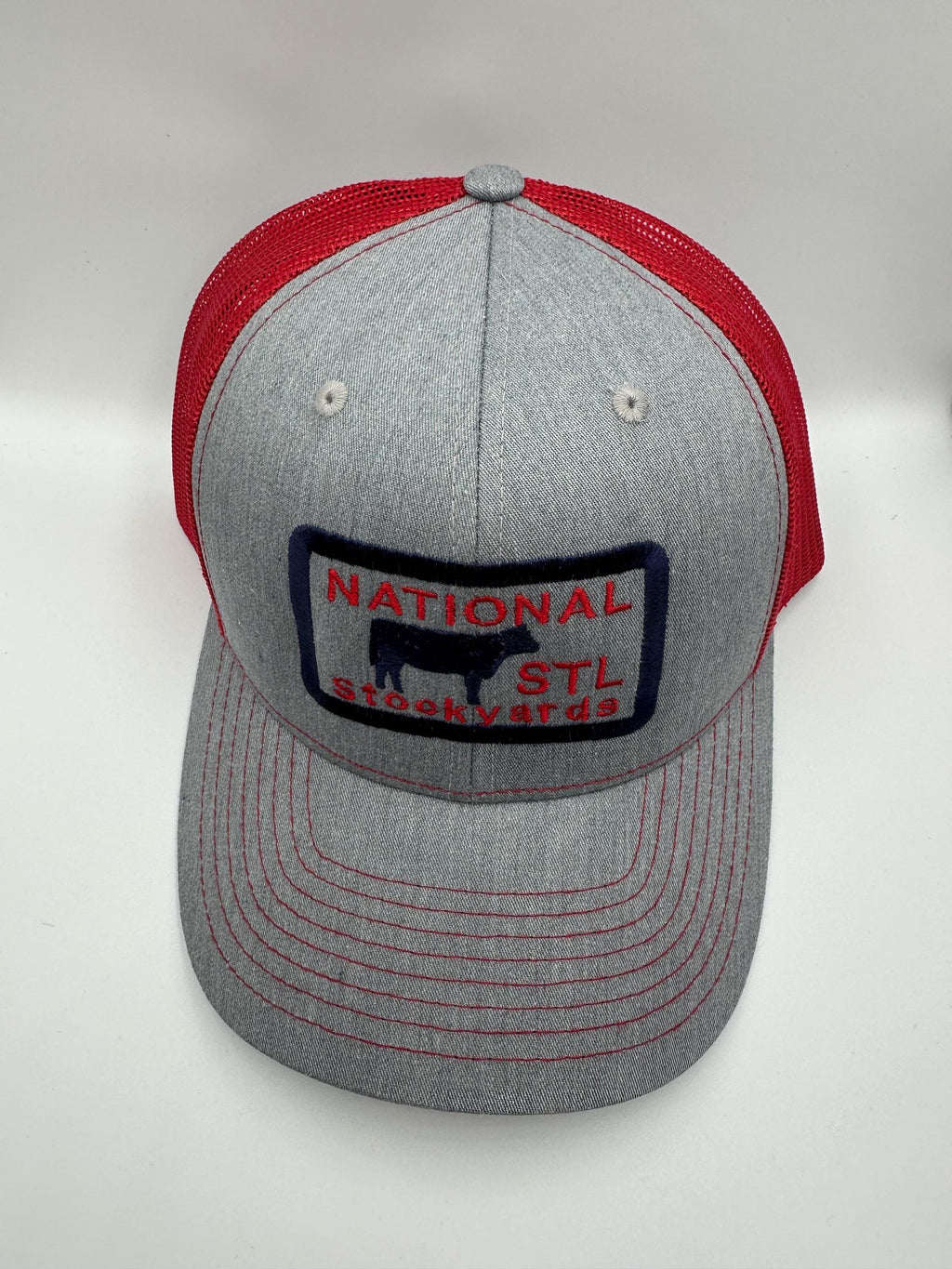 St. Louis National  Stockyards Truckers Cap Red