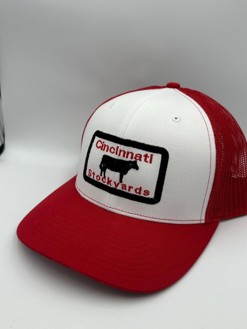 Cincinnati Stockyards Truckers Cap Red