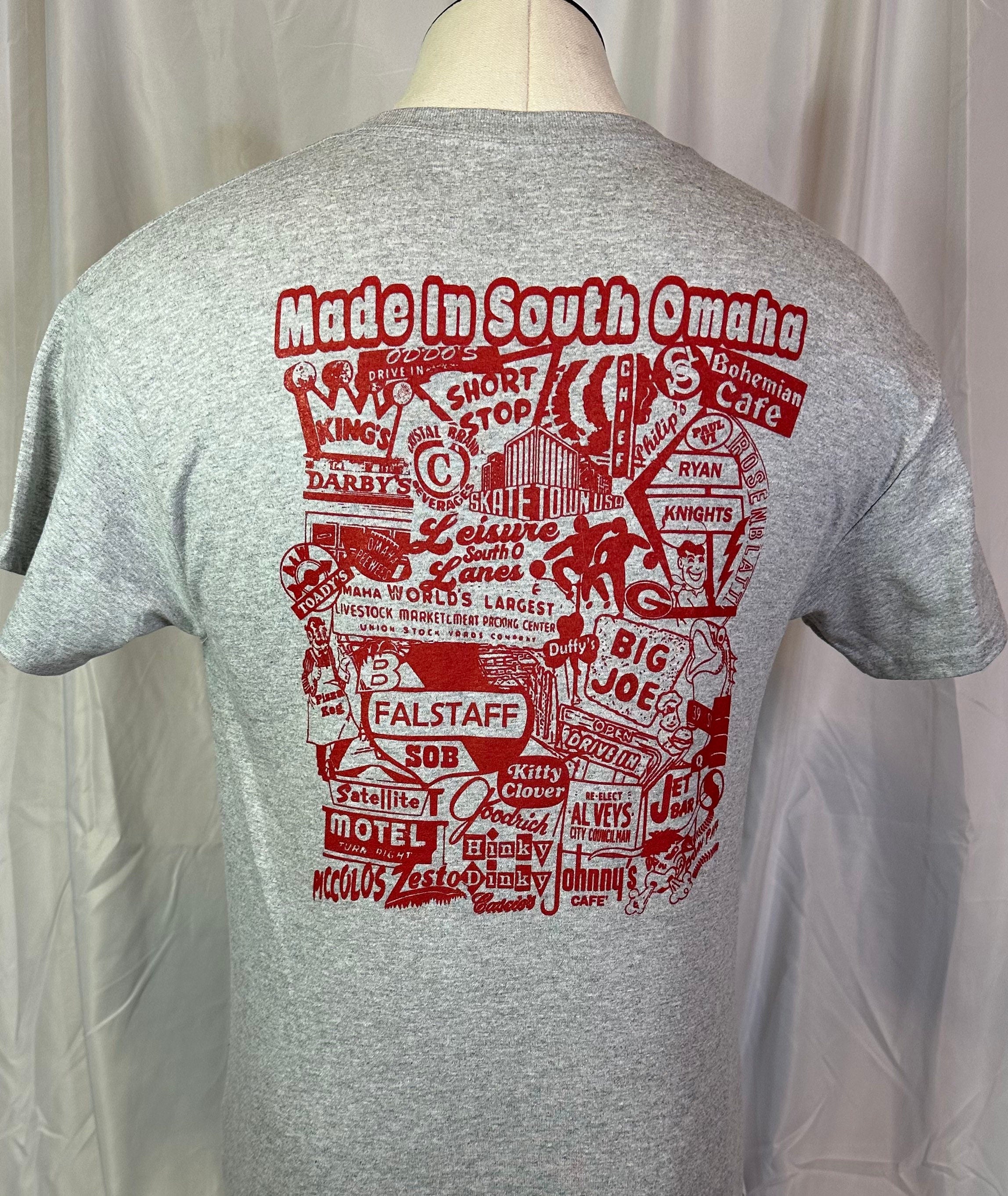 SIgns of Our Time - Made In South Omaha T-Shirt (Grey/Red)
