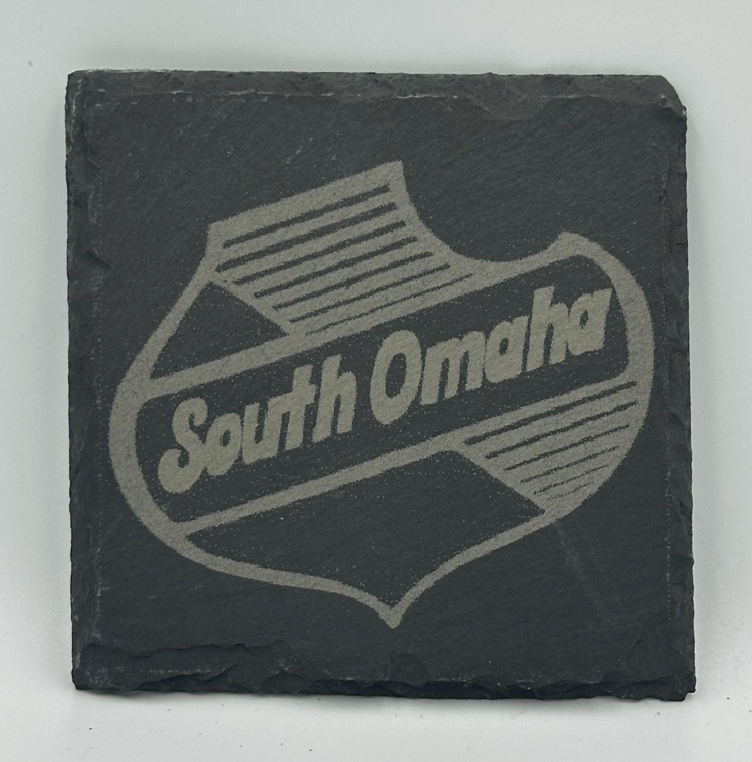 South Omaha Square Slate Coaster