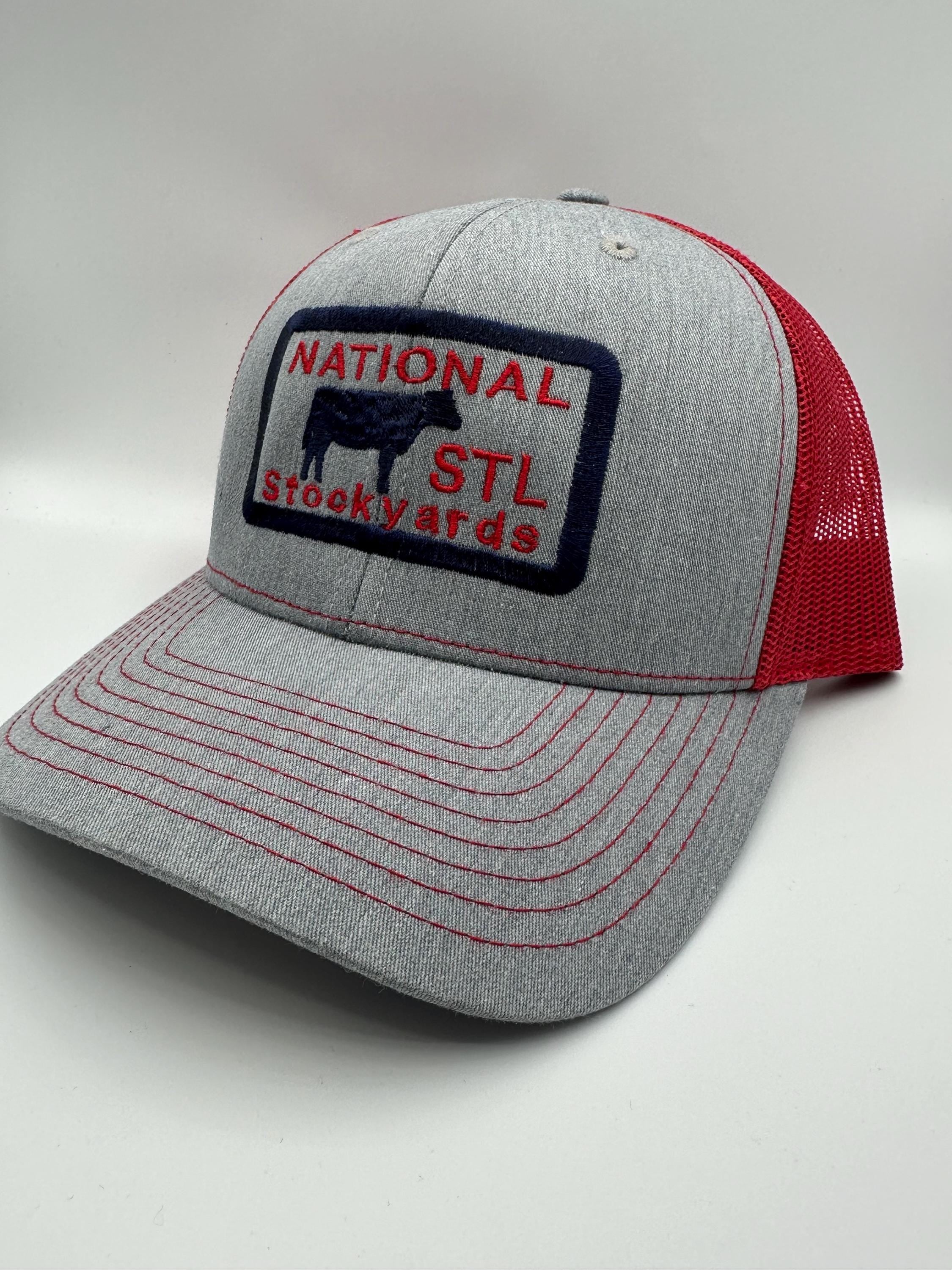 St. Louis National  Stockyards Truckers Cap Red