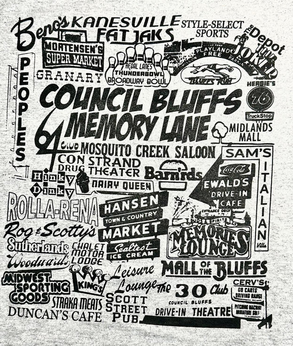 Council Bluffs Memory Lane T-Shirt