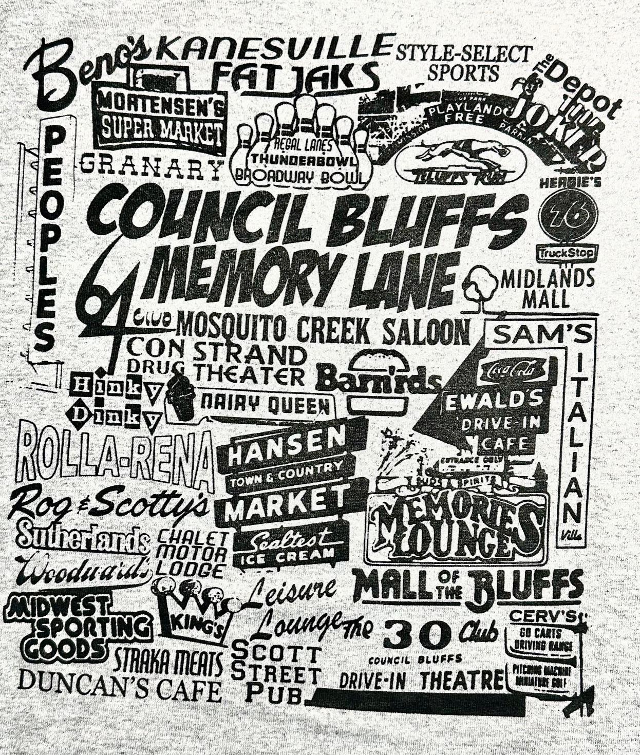 Council Bluffs Memory Lane T-Shirt