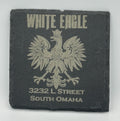 White Eagle  Square Slate Coaster